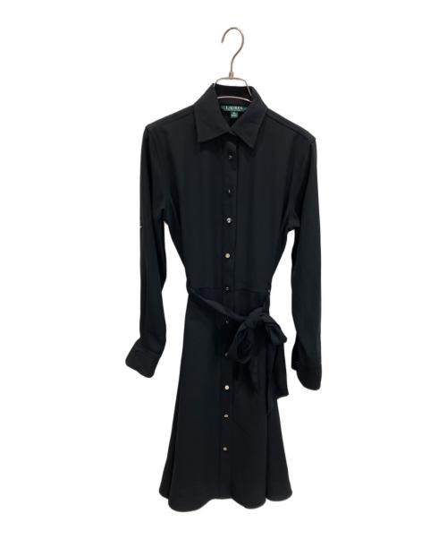 LAUREN RALPH LAUREN（ローレン ラルフ ローレン）LAUREN RALPH LAUREN (ローレン ラルフ ローレン) シャツワンピース ブラック サイズ:00の古着・服飾アイテム