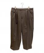 DAIWA PIER39ダイワ ピア39）の古着「TECH WIDE EASY 2P TROUSERS FLANNEL パンツ」｜ブラウン
