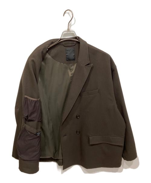 DAIWA PIER39（ダイワ ピア39）DAIWA PIER39 (ダイワ ピア39) TECH DOUBLE-BREASTED JACKET FLANNEL ダブルジャケット ブラウン サイズ:Mの古着・服飾アイテム