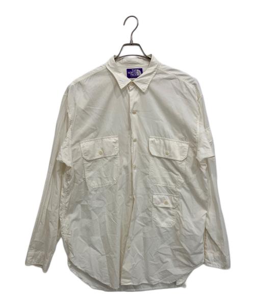 THE NORTHFACE PURPLELABEL（ザ・ノースフェイス パープルレーベル）THE NORTHFACE PURPLELABEL (ザ・ノースフェイス パープルレーベル) Field L/S Shirt アイボリー サイズ:Lの古着・服飾アイテム
