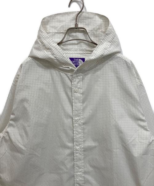 THE NORTHFACE PURPLELABEL（ザ・ノースフェイス パープルレーベル）THE NORTHFACE PURPLELABEL (ザ・ノースフェイス パープルレーベル) Graph Check Mountain Hooded Shirt ホワイト サイズ:Mの古着・服飾アイテム