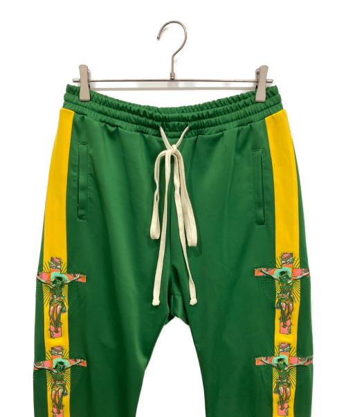 MAYO（メイヨー）MAYO (メイヨー) Mayo Embroidery Track pants トラックパンツ グリーン×イエロー サイズ:Lの古着・服飾アイテム