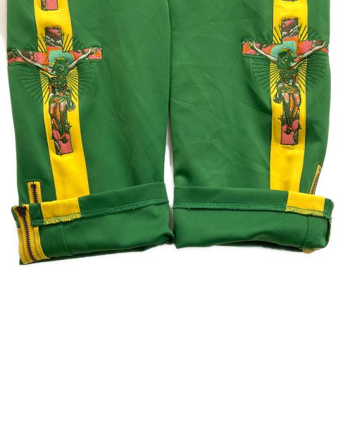 MAYO（メイヨー）MAYO (メイヨー) Mayo Embroidery Track pants トラックパンツ グリーン×イエロー サイズ:Lの古着・服飾アイテム