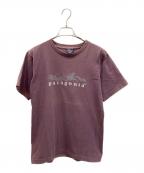 Patagoniaパタゴニア）の古着「90S ロゴプリントTシャツ」｜パープル