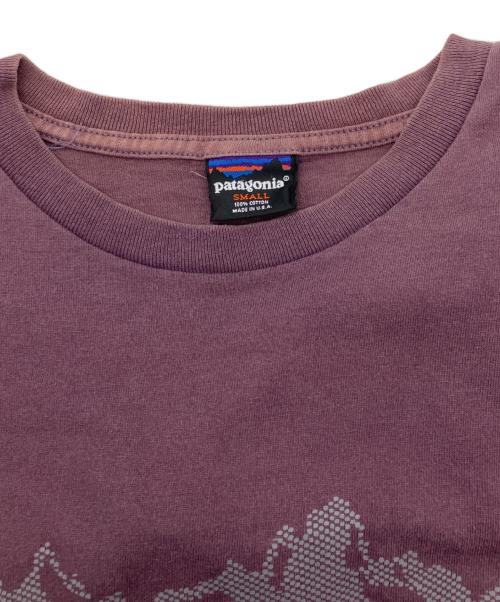 Patagonia（パタゴニア）Patagonia (パタゴニア) 90S ロゴプリントTシャツ パープル サイズ:Sの古着・服飾アイテム