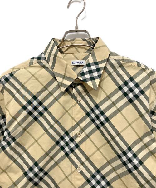 BURBERRY（バーバリー）BURBERRY (バーバリー) コットンチェックシャツ ベージュ サイズ:Lの古着・服飾アイテム