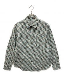 BURBERRY（バーバリー）の古着「コットン バイアスチェックシャツ」｜ブルー