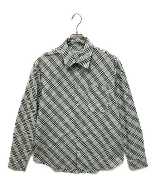 BURBERRY（バーバリー）BURBERRY (バーバリー) コットン バイアスチェックシャツ ブルー サイズ:Ｍの古着・服飾アイテム