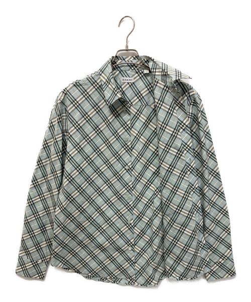 BURBERRY（バーバリー）BURBERRY (バーバリー) コットン バイアスチェックシャツ ブルー サイズ:Ｍの古着・服飾アイテム