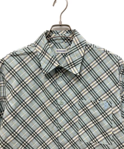 BURBERRY（バーバリー）BURBERRY (バーバリー) コットン バイアスチェックシャツ ブルー サイズ:Ｍの古着・服飾アイテム