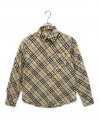 BURBERRYバーバリー）の古着「コットンチェックシャツ」｜ベージュ×ブラウン