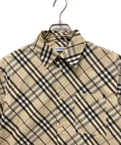 BURBERRY（バーバリー）BURBERRY (バーバリー) コットンチェックシャツ ベージュ×ブラウン サイズ:XSの古着・服飾アイテム