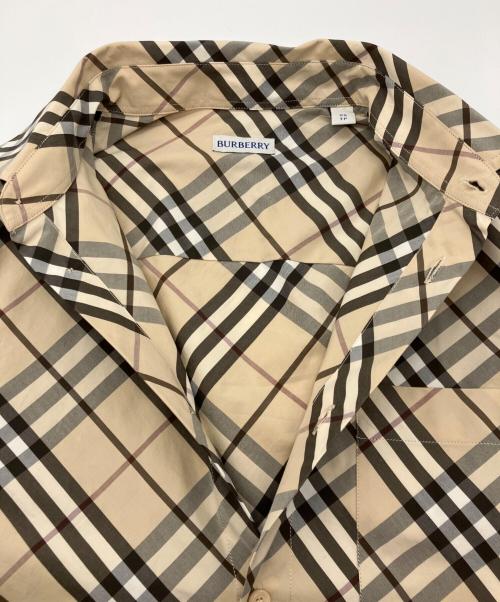 BURBERRY（バーバリー）BURBERRY (バーバリー) コットンチェックシャツ ベージュ×ブラウン サイズ:XSの古着・服飾アイテム