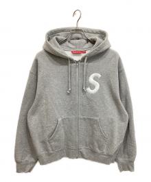 SUPREME（シュプリーム）の古着「25AW S Logo Zip Up Hooded Sweatshirt ジップパーカー」｜グレー