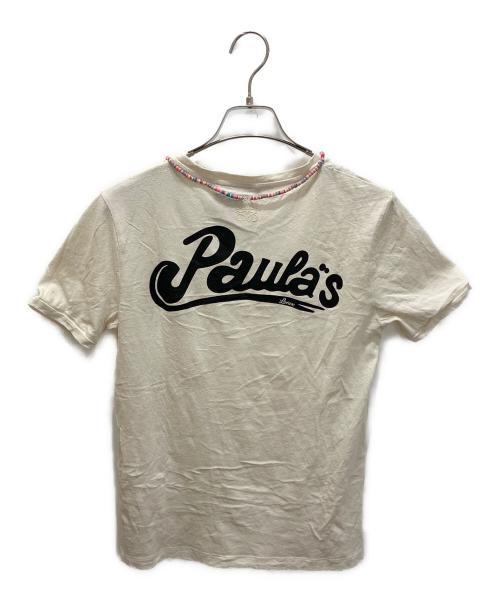 LOEWE（ロエベ）LOEWE (ロエベ) Paula's Ibiza (パウラズ・イビザ) コラボ ネップ加工半袖カットソー ホワイト サイズ:Mの古着・服飾アイテム