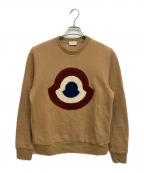 MONCLERモンクレール）の古着「17AW ムートンロゴワッペン スウェット」｜ブラウン