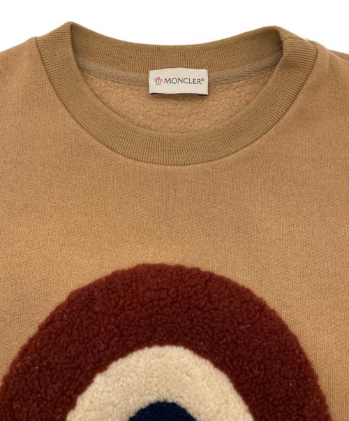 MONCLER（モンクレール）MONCLER (モンクレール) 17AW ムートンロゴワッペン スウェット ブラウン サイズ:Mの古着・服飾アイテム