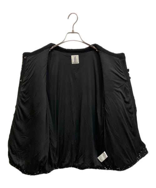 Ameri（アメリ）AMERI (アメリ) UND MIX YARN PATCHWORK KNIT CARDIGAN ブラック サイズ:freeの古着・服飾アイテム