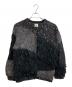 AMERI（アメリ）の古着「UND MIX YARN PATCHWORK KNIT CARDIGAN」｜ブラック