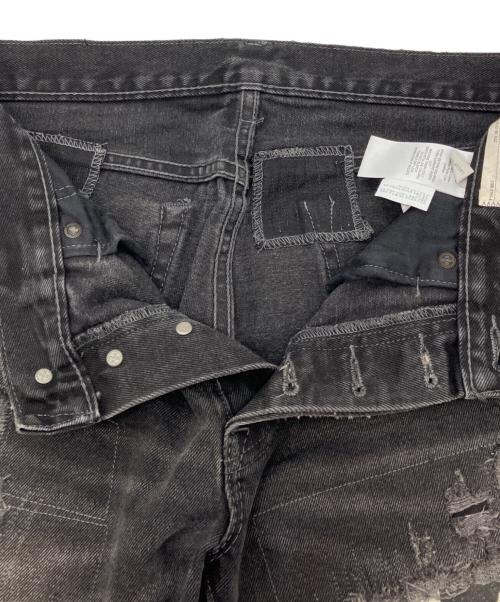 Denim & Supply Ralph Lauren（デニム＆サプライ ラルフローレン）DENIM & SUPPLY RALPH LAUREN (デニム＆サプライ ラルフローレン) 星条旗リペア ダメージ加工デニムパンツ ブラック サイズ:31の古着・服飾アイテム