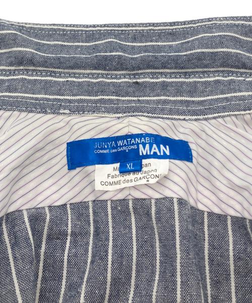 JUNYA WATANABE COMME des GARCONS（(ジュンヤワタナベ コムデギャルソン）JUNYA WATANABE COMME des GARCONS ((ジュンヤワタナベ コムデギャルソン) 00S コットン シャツジャケット ホワイト×ブルー サイズ:XLの古着・服飾アイテム
