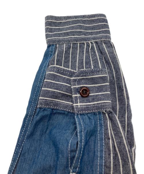JUNYA WATANABE COMME des GARCONS（(ジュンヤワタナベ コムデギャルソン）JUNYA WATANABE COMME des GARCONS ((ジュンヤワタナベ コムデギャルソン) 00S コットン シャツジャケット ホワイト×ブルー サイズ:XLの古着・服飾アイテム