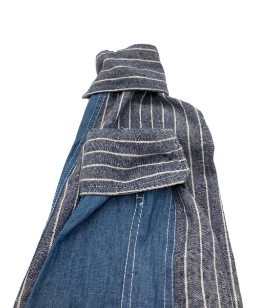 JUNYA WATANABE COMME des GARCONS（(ジュンヤワタナベ コムデギャルソン）JUNYA WATANABE COMME des GARCONS ((ジュンヤワタナベ コムデギャルソン) 00S コットン シャツジャケット ホワイト×ブルー サイズ:XLの古着・服飾アイテム