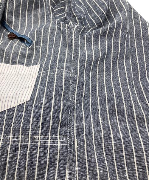 JUNYA WATANABE COMME des GARCONS（(ジュンヤワタナベ コムデギャルソン）JUNYA WATANABE COMME des GARCONS ((ジュンヤワタナベ コムデギャルソン) 00S コットン シャツジャケット ホワイト×ブルー サイズ:XLの古着・服飾アイテム