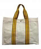 HERMESエルメス）の古着「ボラボラGM キャンバス トートバッグ」｜アイボリー×イエロー