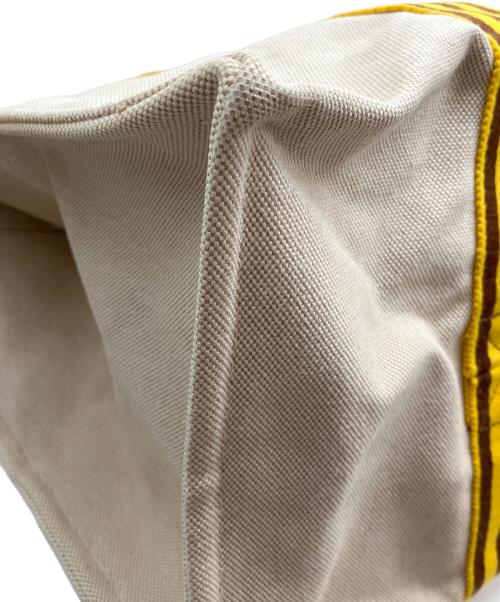 HERMES（エルメス）HERMES (エルメス) ボラボラGM キャンバス トートバッグ アイボリー×イエローの古着・服飾アイテム