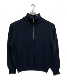 COMFORTABLE REASON（コンフォータブルリーズン）の古着「Harf Zip Knit」｜ネイビー