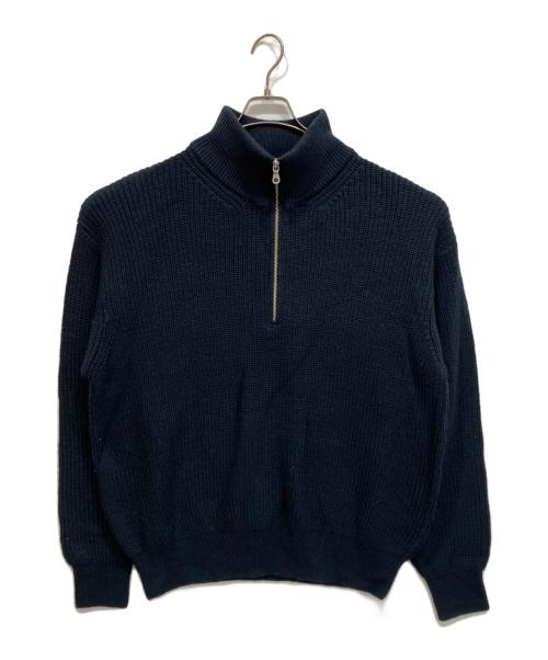 COMFORTABLE REASON（コンフォータブルリーズン）COMFORTABLE REASON (コンフォータブルリーズン) Harf Zip Knit ネイビー サイズ:XLの古着・服飾アイテム