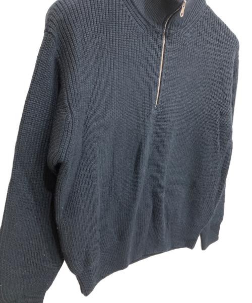 COMFORTABLE REASON（コンフォータブルリーズン）COMFORTABLE REASON (コンフォータブルリーズン) Harf Zip Knit ネイビー サイズ:XLの古着・服飾アイテム
