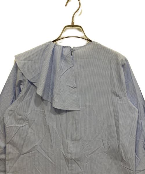 icB（アイシービー）icB (アイシービー) クリーンブロード ラッフルデザインブラウス ブルー サイズ:4の古着・服飾アイテム