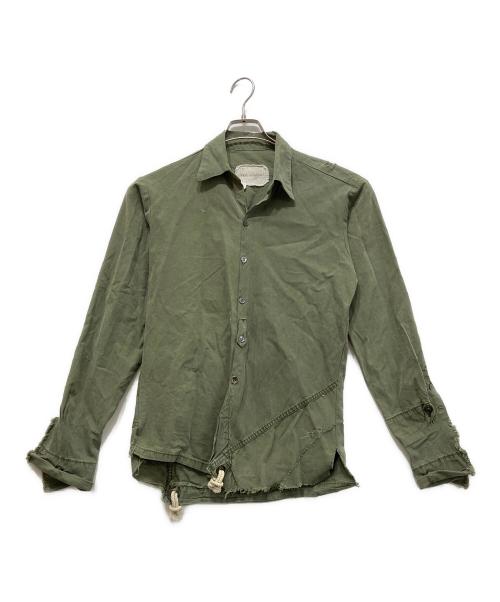 GREG LAUREN（グレッグローレン）GREG LAUREN (グレッグローレン) ARMY TENT STUDIO SHIRT ミリタリーシャツ オリーブ サイズ:1の古着・服飾アイテム