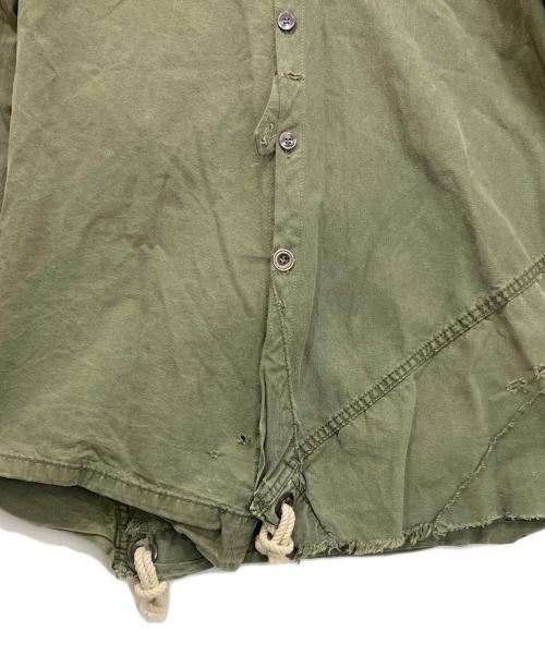 GREG LAUREN（グレッグローレン）GREG LAUREN (グレッグローレン) ARMY TENT STUDIO SHIRT ミリタリーシャツ オリーブ サイズ:1の古着・服飾アイテム