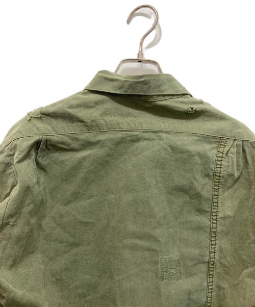 GREG LAUREN（グレッグローレン）GREG LAUREN (グレッグローレン) ARMY TENT STUDIO SHIRT ミリタリーシャツ オリーブ サイズ:1の古着・服飾アイテム