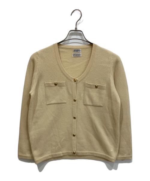 CHANEL（シャネル）CHANEL (シャネル) シャネルボタン カシミヤカーディガン ベージュ サイズ:不明の古着・服飾アイテム