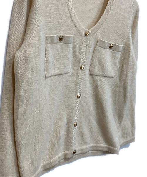 CHANEL（シャネル）CHANEL (シャネル) シャネルボタン カシミヤカーディガン ベージュ サイズ:不明の古着・服飾アイテム