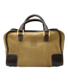 LOEWE（ロエベ）の古着「アマソナ28 スエードハンドバッグ」｜ブラウン