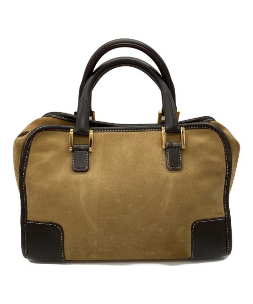 LOEWE（ロエベ）LOEWE (ロエベ) アマソナ28 スエードハンドバッグ ブラウンの古着・服飾アイテム