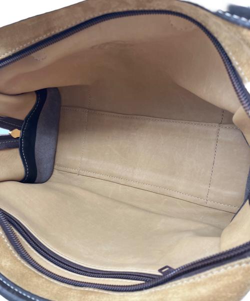 LOEWE（ロエベ）LOEWE (ロエベ) アマソナ28 スエードハンドバッグ ブラウンの古着・服飾アイテム