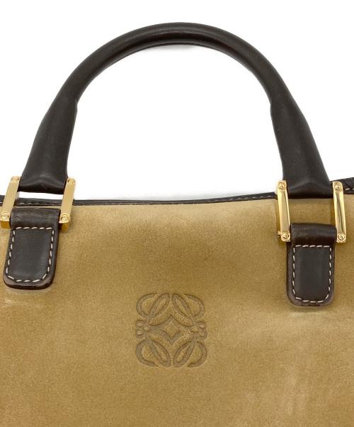 LOEWE（ロエベ）LOEWE (ロエベ) アマソナ28 スエードハンドバッグ ブラウンの古着・服飾アイテム