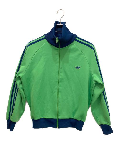 adidas（アディダス）adidas (アディダス) 80'sトラックジャケット グリーン×ネイビー サイズ:3号の古着・服飾アイテム