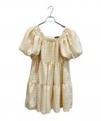 Sister Janeシスタージェーン）の古着「パフスリーブミニワンピース」｜イエロー