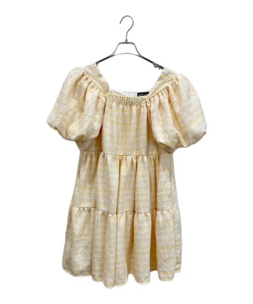 Sister Jane（シスタージェーン）Sister Jane (シスタージェーン) パフスリーブミニワンピース イエロー サイズ:Sの古着・服飾アイテム