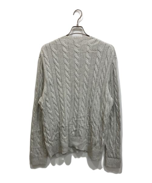 POLO RALPH LAUREN（ポロ・ラルフローレン）POLO RALPH LAUREN (ポロ・ラルフローレン) コットン ケーブルニット グレー サイズ:XLの古着・服飾アイテム