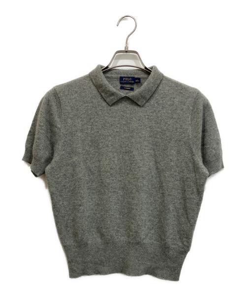 POLO RALPH LAUREN（ポロ・ラルフローレン）POLO RALPH LAUREN (ポロ・ラルフローレン) カシミヤ半袖ニット グレー サイズ:Lの古着・服飾アイテム