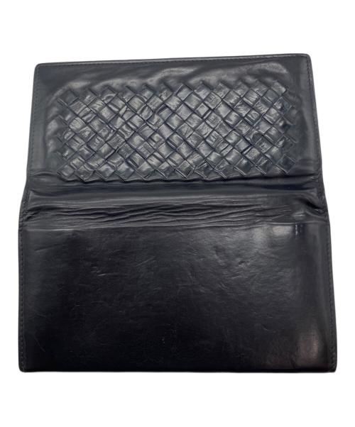 BOTTEGA VENETA（ボッテガベネタ）BOTTEGA VENETA (ボッテガベネタ) イントレチャート長財布 ブラックの古着・服飾アイテム