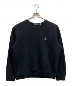 POLO RALPH LAURENポロ・ラルフローレン）の古着「クルーネックスウェット」｜ブラック